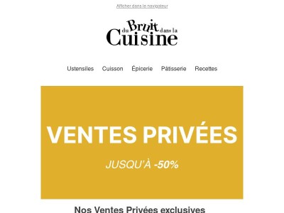 🎉 VENTES PRIVÉES : Jusqu'à -50% !