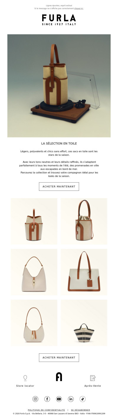 Tendance Furla : Sacs en toile