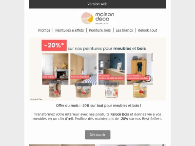 Rénovez votre intérieur ! - 20% sur nos peintures pour meubles. 💫