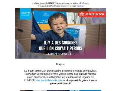 Faîtes renaître le sourire des enfants !