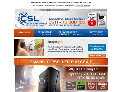 GeForce RTX 5060 Gaming PC mit Ryzen CPU und 16GB RAM für nur 664,- EUR