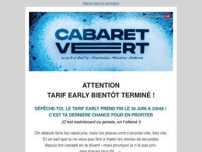 🚨 TARIF EARLY BIENTÔT TERMINÉ ! 🚨