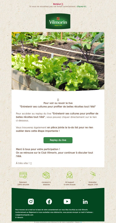 Replay du live Vilmorin - Entretenir ses cultures en été ☀