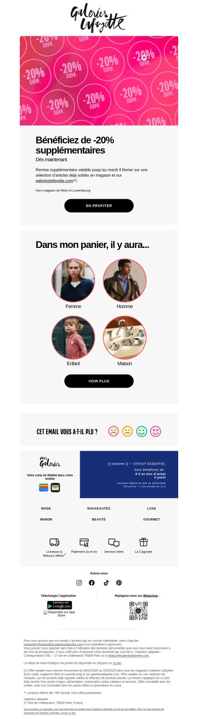 🎁Surprise ! -20% supp. sur les soldes