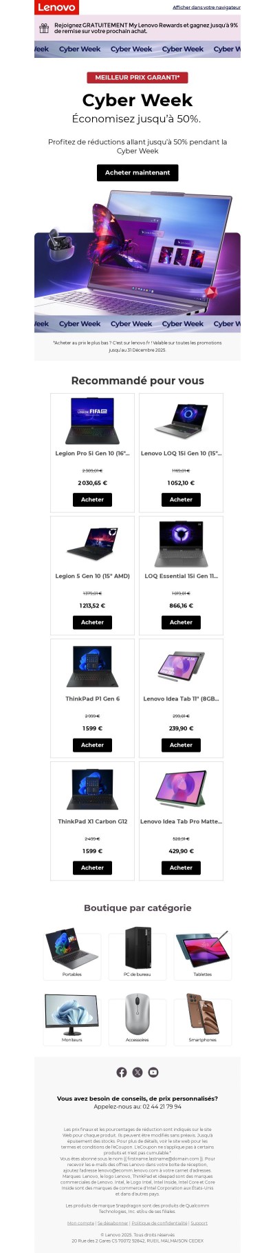 Vous avez raté le Cyber Monday ? Pas de panique & gagnez Rewards X2