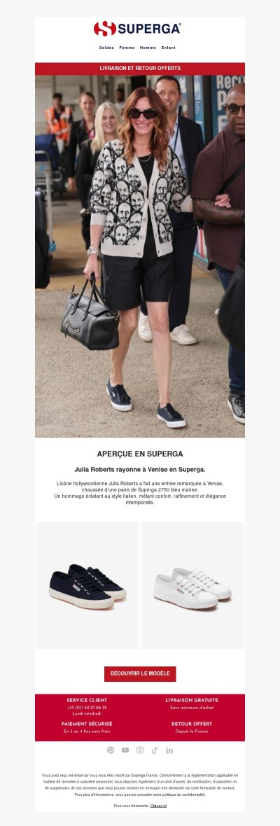SPOTTED | Julia Roberts en Superga