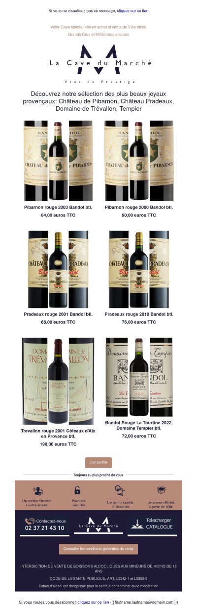 Vins prestigieux de Provence