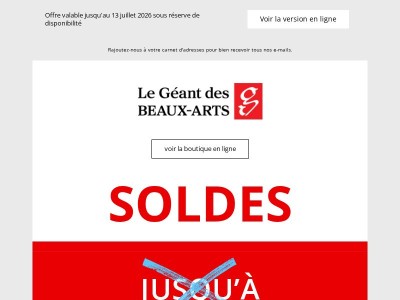 Profitez des soldes à -75% !