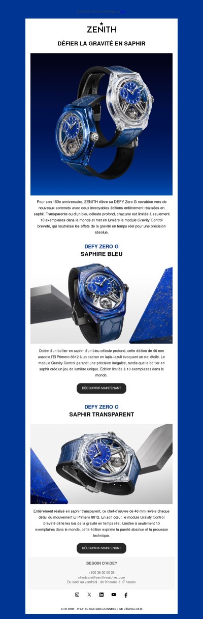 La gravité réinventée en saphir