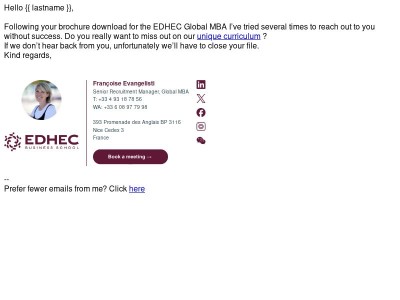 Shall we CLOSE your EDHEC MBA file ?