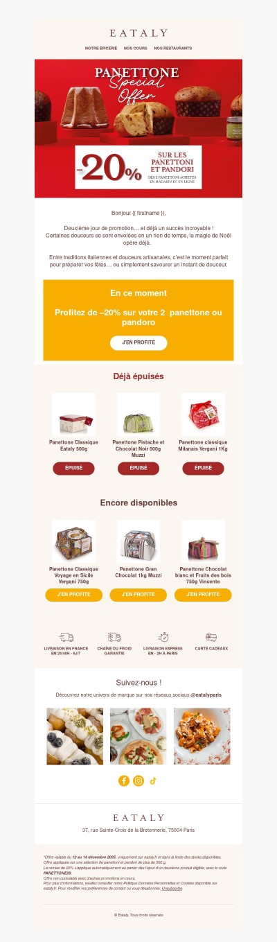 Jour 2 : vos panettoni préférés partent vite… 🎄