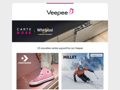 Aujourd'hui : Converse, Millet, As98 et 22 autres ventes sur Veepee