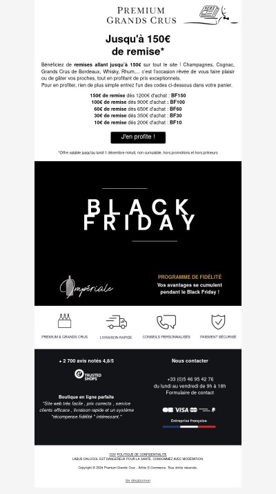 Encore 2 jours, BLACK FRIDAY 150€ de remise
