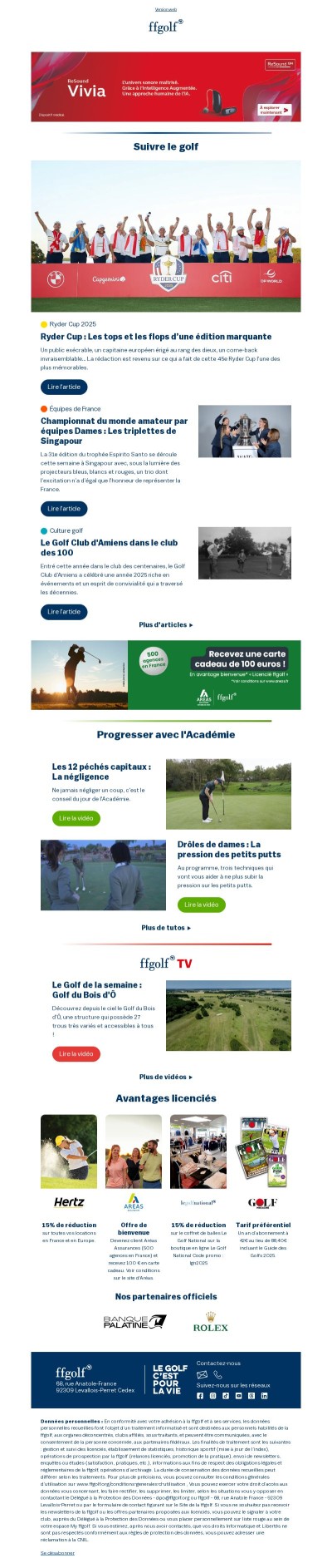 Votre rendez-vous ffgolf (01/10/25)