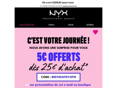 JOYEUX ANNIVERSAIRE {{ firstname }}! On fait la fête ensemble? 🥳