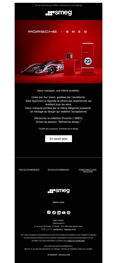 Place au style. La collection Porsche x SMEG est arrivée.