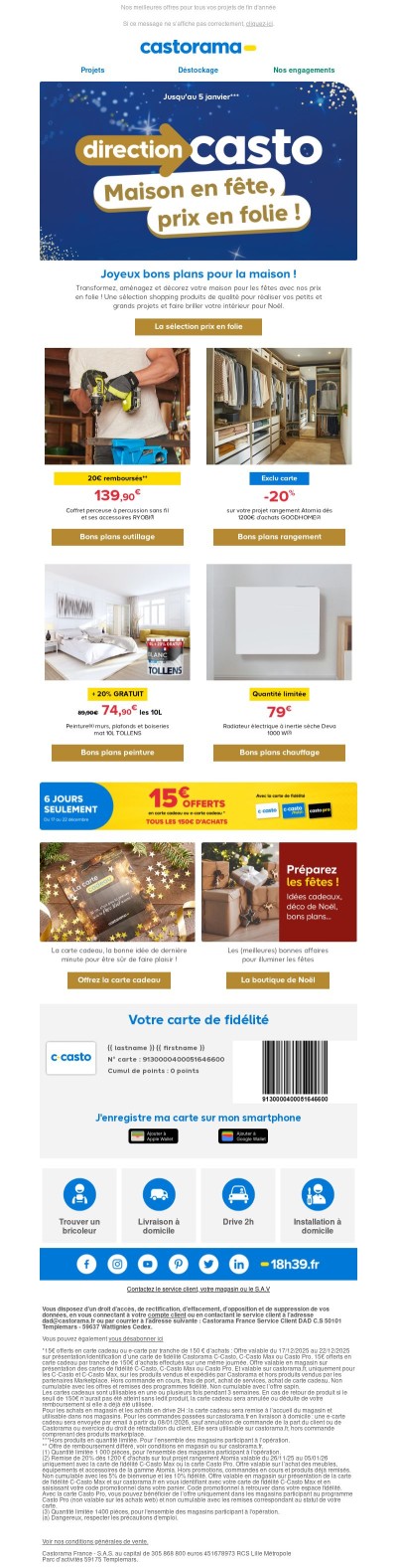 Maison en fête, prix en FOLIE I Direction Casto ➡️