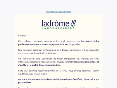 Information relative à nos emails
