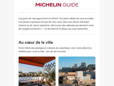 S’évader pour les ponts de mai.