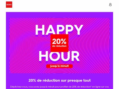 HAPPY HOUR 🕛 20% de réduction sur presque tout | jusqu'à minuit dès 20.-