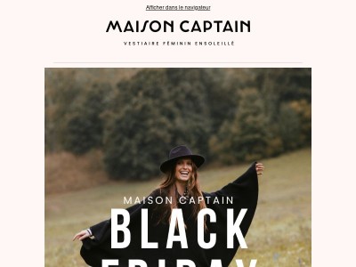 🖤Ne manquez pas notre Black Friday : -70% sur une sélection exclusive !