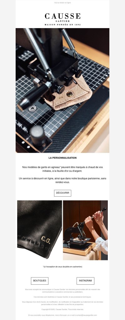 La personnalisation de vos gants