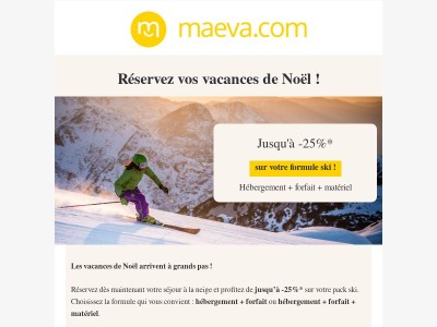 Réservez votre séjour pour Noël !