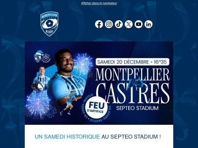 Tramway 🚊 derby 🏉 et feu d'artifice 🎆 samedi au Septeo Stadium !