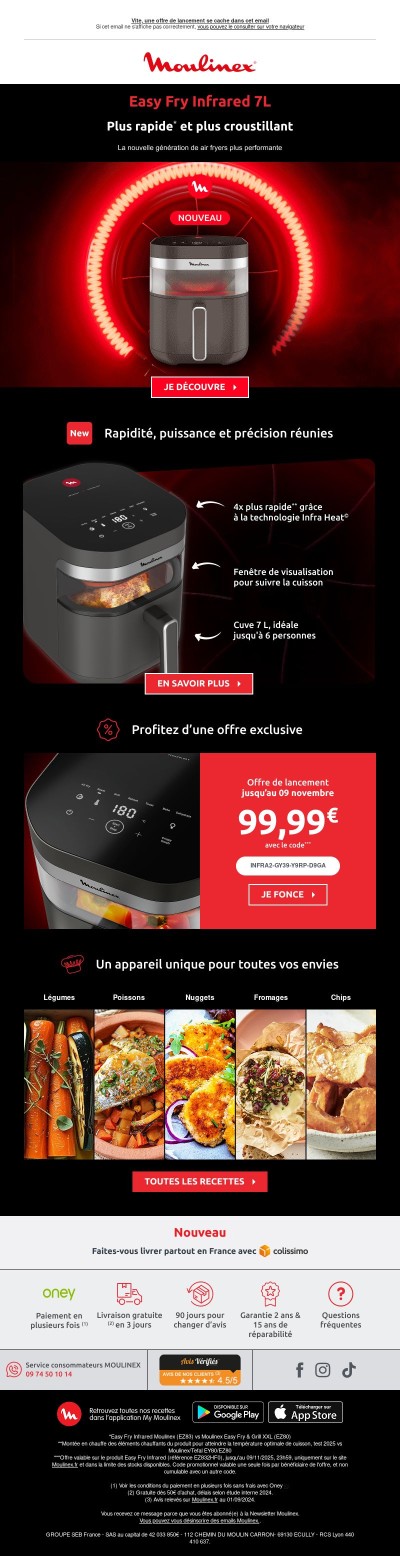 🚨 Innovation air fryer : découvrez Easy Fry Infrared !