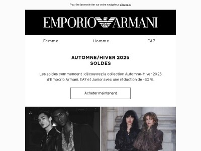 Les soldes Emporio Armani commencent
