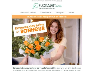 Votre muguet livré demain partout en France !