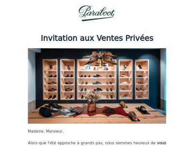 Invitation à nos ventes privées