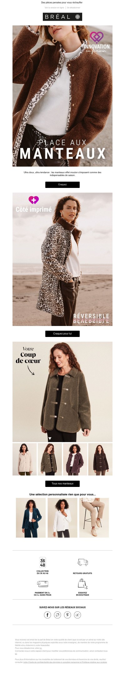 Nouveaux manteaux effet mouton 🐑