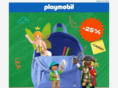 -25 % de réduction + cadeau offert ! 🎒 🎁