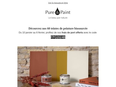 Nos frais de port offerts jusqu'au 6 février !