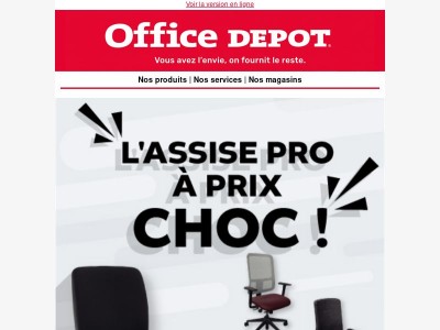 Prix CHOC : Jusqu'à -58% sur votre futur siège de bureau !
