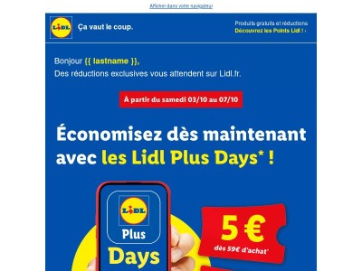Les Lidl Plus Days commencent maintenant ⏳