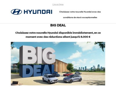 Choisissez votre nouvelle Hyundai avec des conditions de stock exceptionnelles