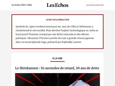 Le Shinkansen : 36 secondes de retard, 30 ans de dette