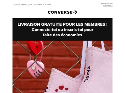 NOUVEAU ❤️ Personnalise tes Chucks pour la Saint-Valentin