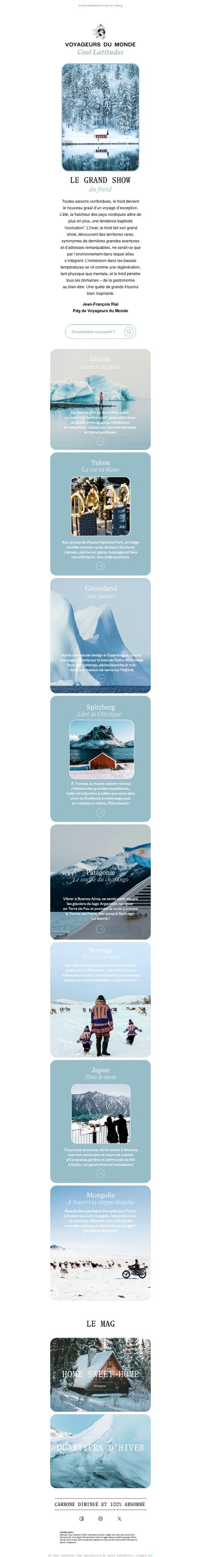 🌍 Le grand show du froid