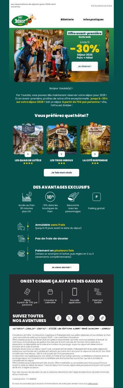 -30% sur votre séjour en 2026 🤩