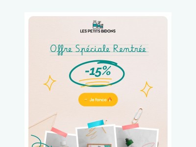 -15% pour votre rentrée 🥳