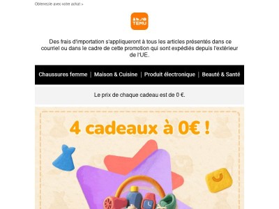 Veuillez recevoir : 4 article(s) à 0€