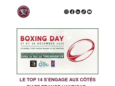 Le TOP 14 s'engage aux côtés d'APF France Handicap 🤝