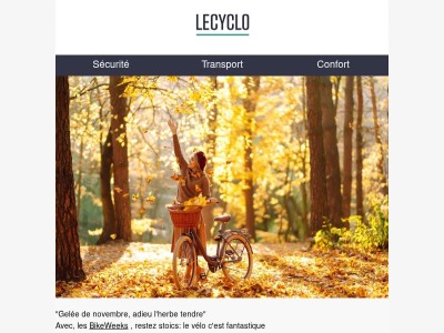 BikeWeeks: Offres pre Bike Friday pour s'équiper avant le froid