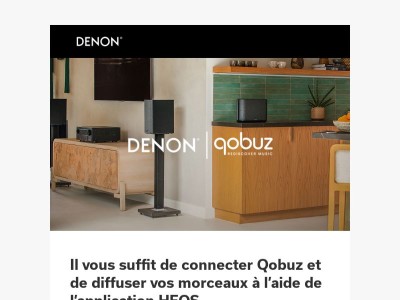 Qobuz + HEOS : un son pur, un accès en toute fluidité.