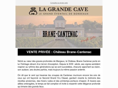 Vente Privée - Château Brane-Cantenac 🎄