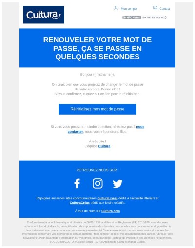 Vous êtes à 1 clic de votre nouveau mot de passe