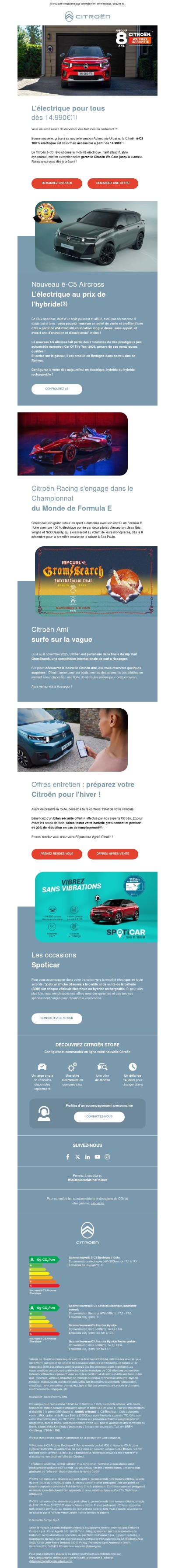 Newsletter novembre : roulez en électrique dès 14.990 euros !